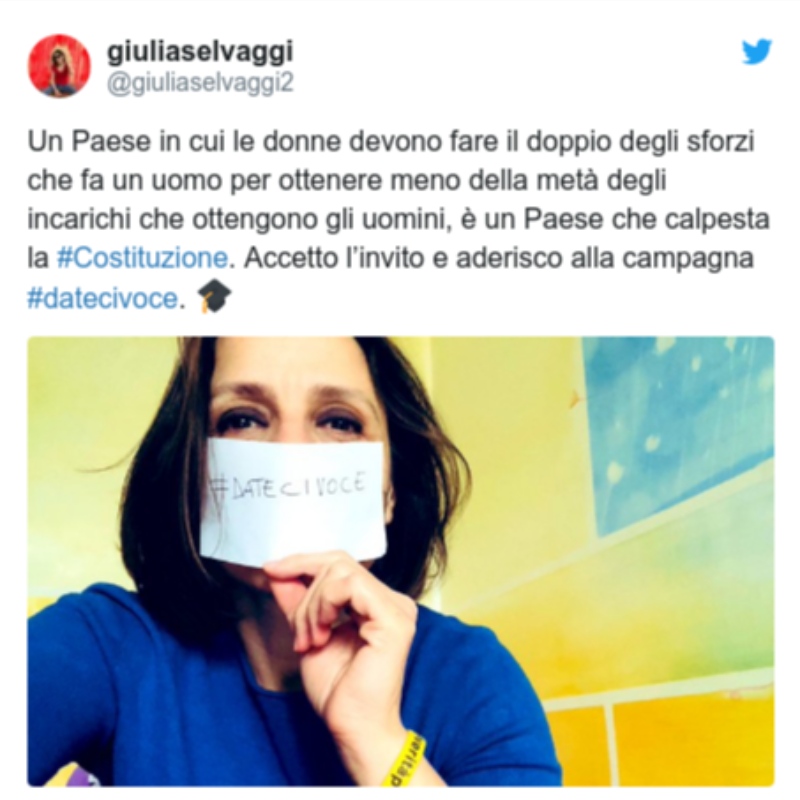 Dateci Voce: le donne italiane chiedono voce nel combattimento di Covid-19