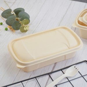 Contenitori per alimenti da asporto biodegradabili di amido di mais scatola di imballaggio per alimenti in scatola sfusa