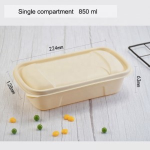 Eco friendly mais amido scatola di confezionamento degli alimenti degradabile scatola da pranzo asporto biodegradabili contenitori di stoccaggio di alimenti stretti