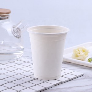 Bicchieri compostabili ecologici L\'ufficio dell\'amido di mais PLA ha utilizzato una tazza biodegradabile usa e getta