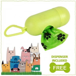 Sacchetto per escrementi di cane biodegradabile al 100% sacchetti per escrementi di cane compostabili con dispenser