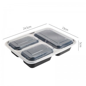 Contenitore per alimenti in plastica monouso rotondo in plastica per alimenti Contenitore per alimenti in plastica Contenitore per il pranzo con coperchio